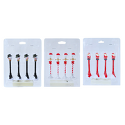 Light Up Mini Santa and Snowman Street Lamps 4pk Assorted LED Christmas décor