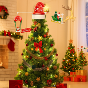 Light Up Musical Tree Topper Flying Santa with LED lights and festive melodies