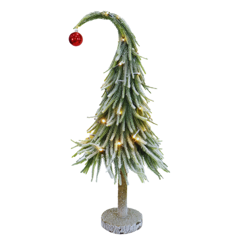 Light Up Spiky Curve Tree 60cm Battery Operated Christmas Decoration