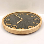 Ronis Linen Dial Wooden Wall Clock 35x35x3cm Natural