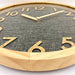 Ronis Linen Dial Wooden Wall Clock 35x35x3cm Natural