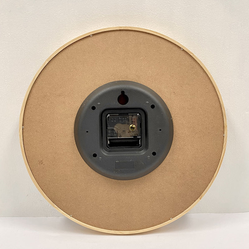 Ronis Linen Dial Wooden Wall Clock 35x35x3cm Natural