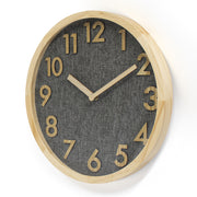 Ronis Linen Dial Wooden Wall Clock 35x35x3cm Natural