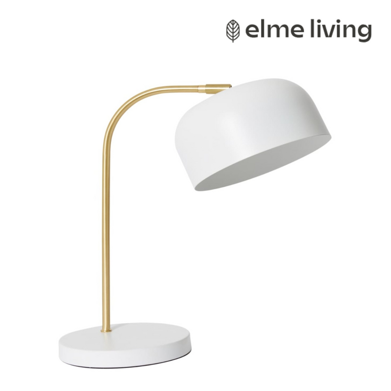 Ronis Londyn Table Lamp 32x20x41cm White/Brass