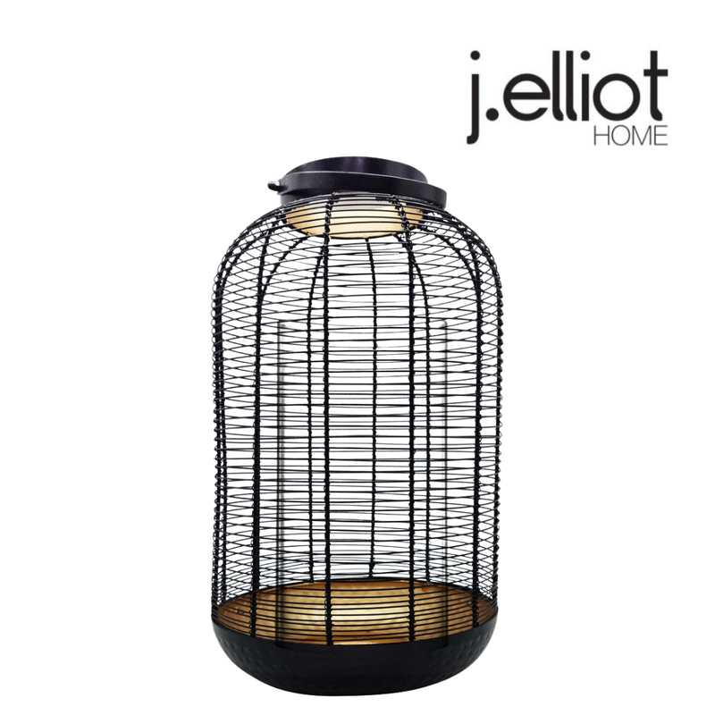 Ronis Lorne Lantern Black and Gold 25x12.5x42cm