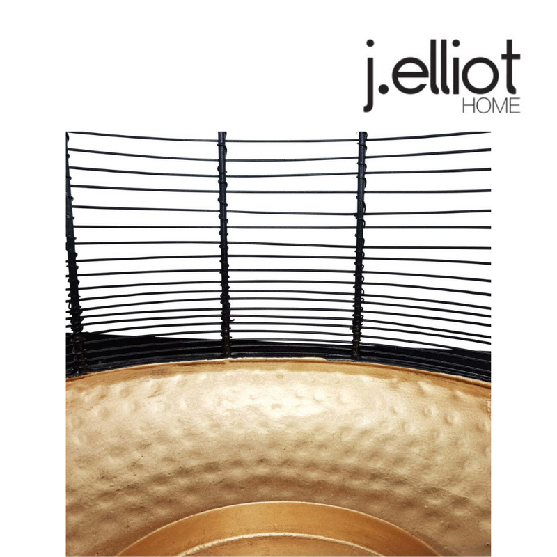 Ronis Lorne Lantern Black and Gold 25x12.5x42cm