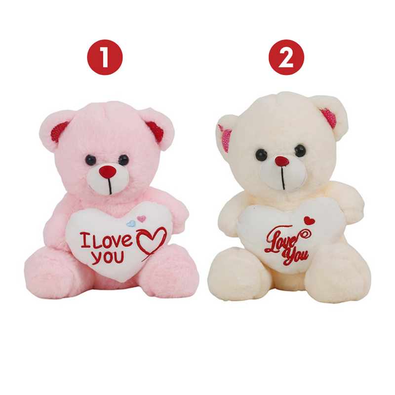 Ronis Love Heart Plush Bear 25cm 2 Asstd