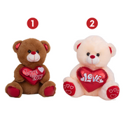 Ronis Love Heart Plush Bear 30cm 2 Asstd