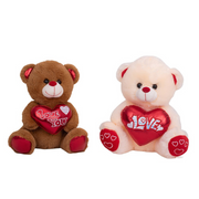 Ronis Love Heart Plush Bear 30cm 2 Asstd