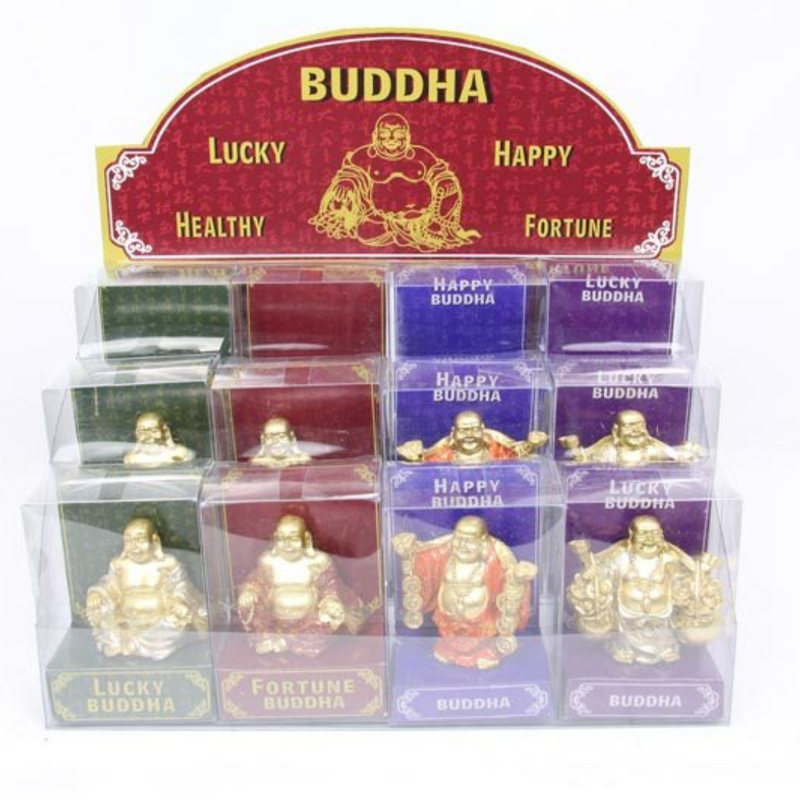 Ronis Lucky Buddha Figurines 9cm Assorted