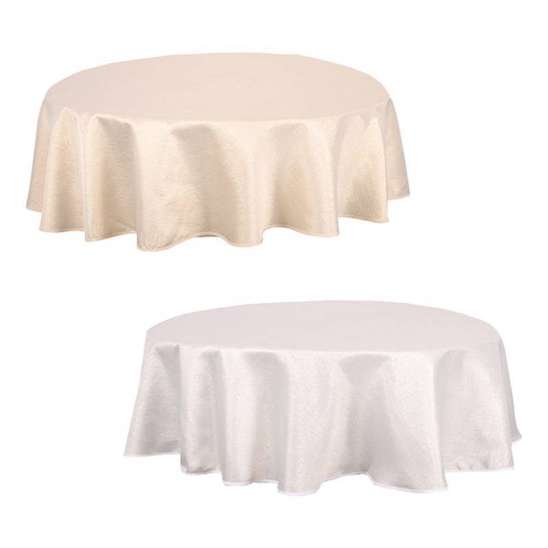 Ronis Lurex Christmas Table Round Cloth Gold Silver 175cm Assorted