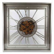Ronis Luxurious Big Square Rotary Gears Clock 80cm