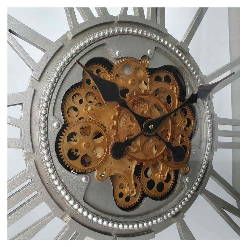 Ronis Luxurious Big Square Rotary Gears Clock 80cm