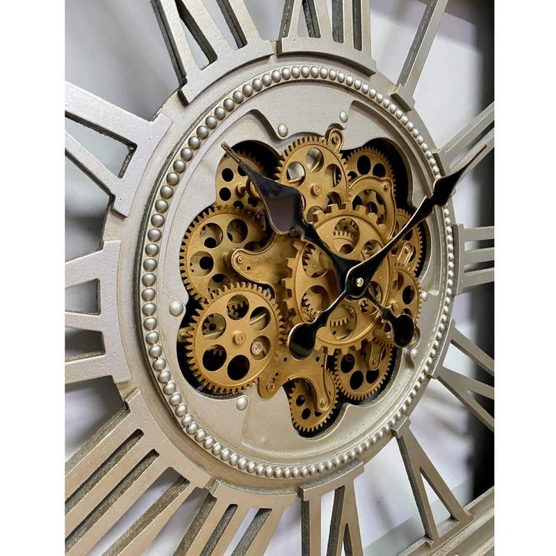 Ronis Luxurious Big Square Rotary Gears Clock 80cm