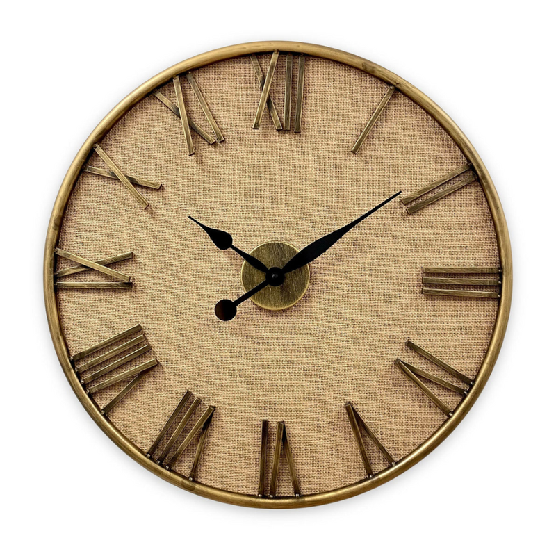 Ronis Luxurious Linen Clock 60cm Bronze