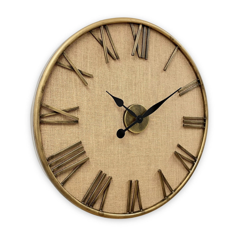 Ronis Luxurious Linen Clock 60cm Bronze