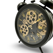 Ronis Luxurious Rotating Gears Clock 34cm Black