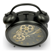 Ronis Luxurious Rotating Gears Clock 34cm Black
