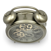Ronis Luxurious Rotating Gears Clock 34cm Silver