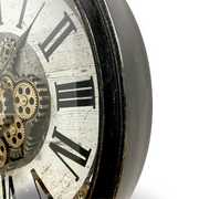 Ronis Luxurious Rotating Gears Clock 60cm Black