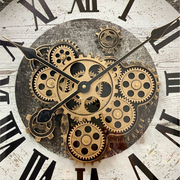 Ronis Luxurious Rotating Gears Clock 60cm Black