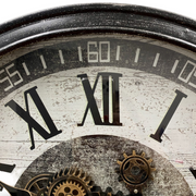 Ronis Luxurious Rotating Gears Clock 60cm Black