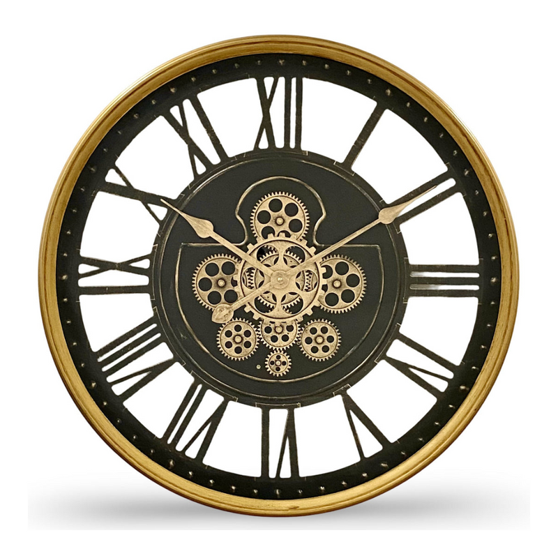 Ronis Luxurious Rotating Gears Clock 60cm