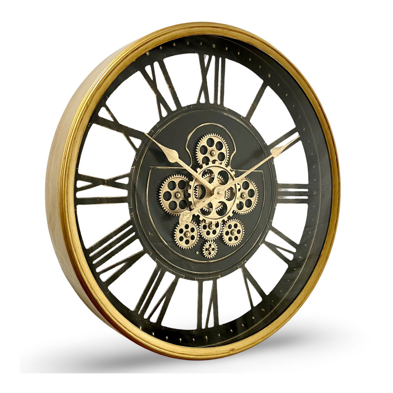 Ronis Luxurious Rotating Gears Clock 60cm