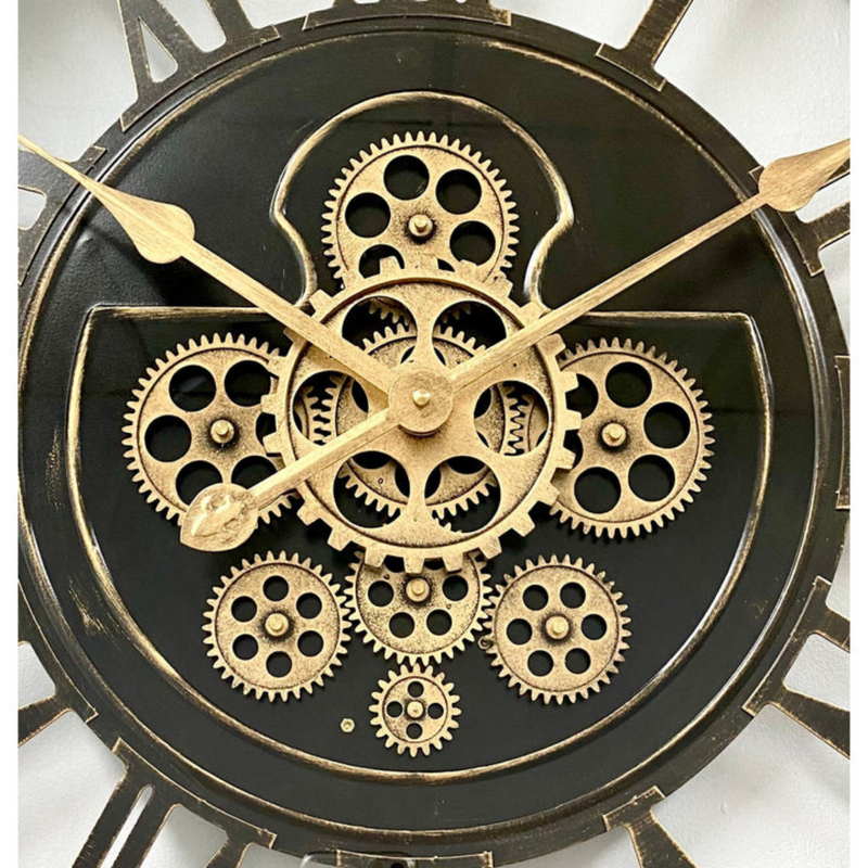 Ronis Luxurious Rotating Gears Clock 60cm