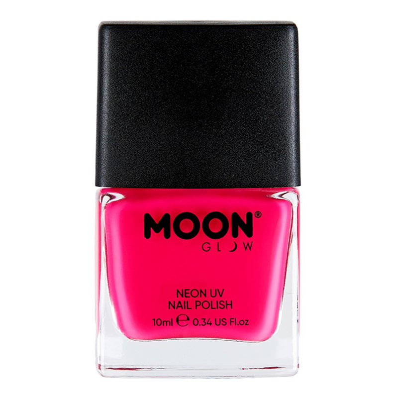 Neon UV reactive pink nail polish