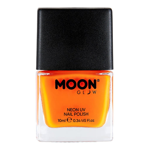 Neon UV reactive orange nail polish
