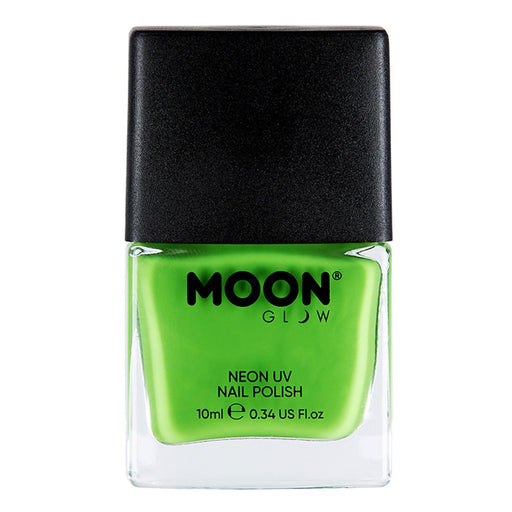 Neon UV reactive green nail polish