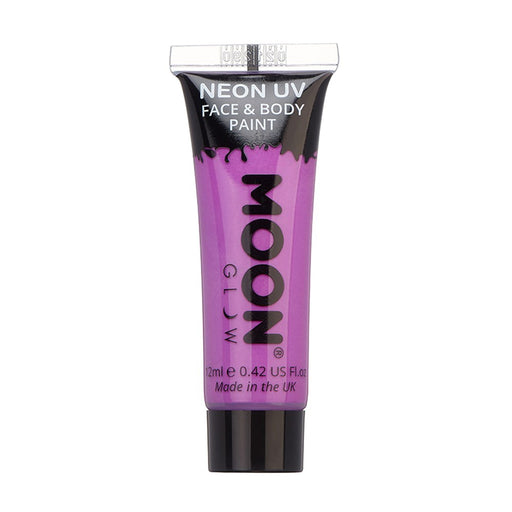 Neon UV purple face and body paint
