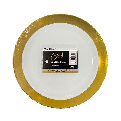 Reusable Plates Rose Gold 18cm 6pk