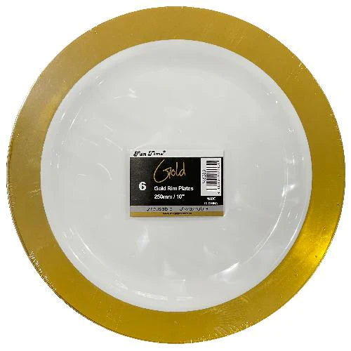 Reusable Plates Rose Gold 26cm 6pk