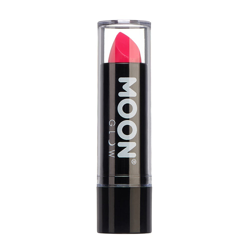 Neon UV reactive pink lipstick
