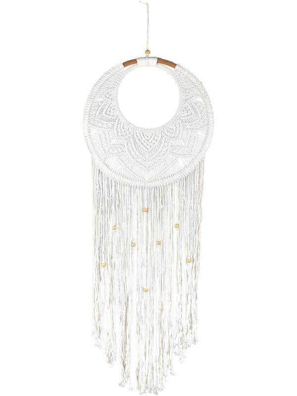 Large macrame wall hanger with mandala