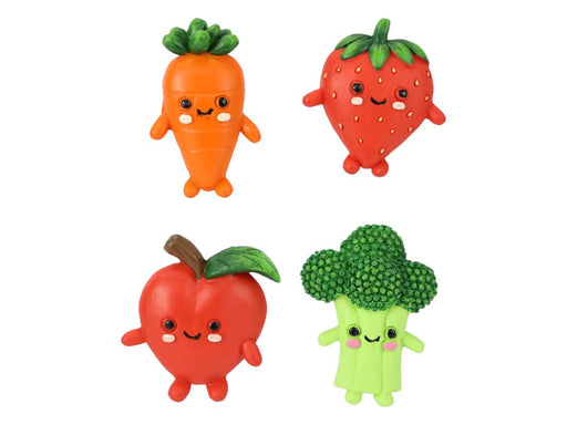 Fruit & Vegetable Magnets 4 Assorted 7cm