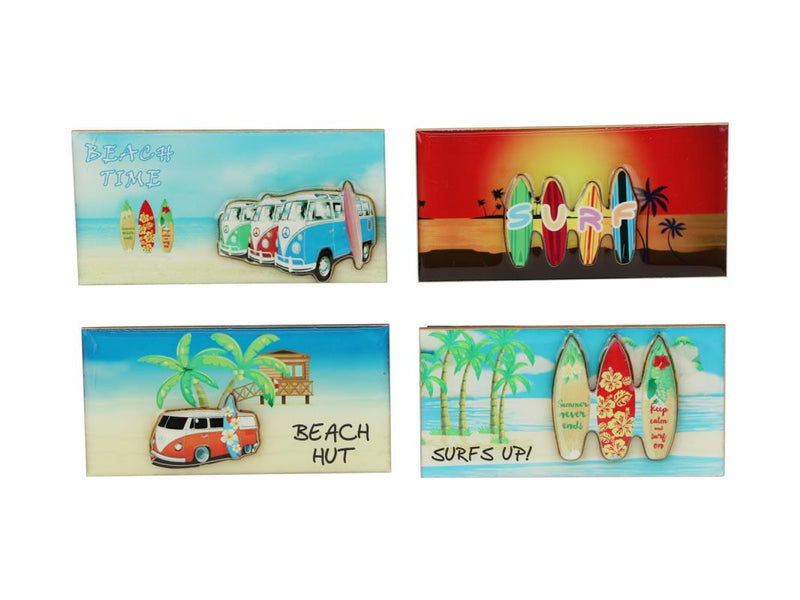 Surf theme fridge magnet assorted