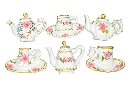TEAPOT AND JUG W/FLORAL PATTERN MAGNET