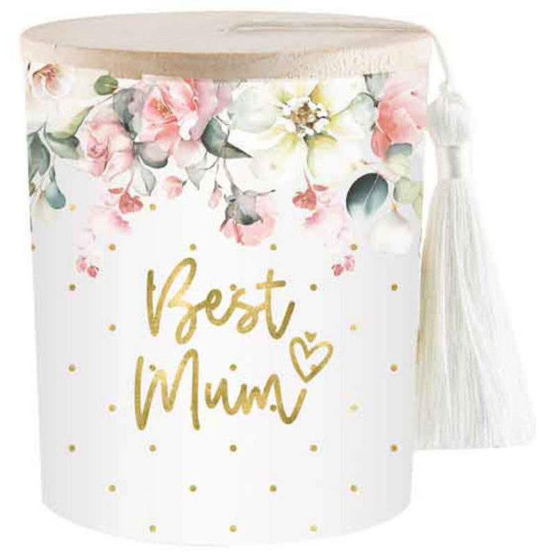 Vanilla and lavender scented candle with wood lid for Mum