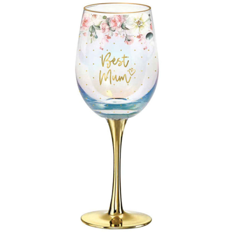 Stemmed wine glass for Mum with Beautiful Inside/Out design