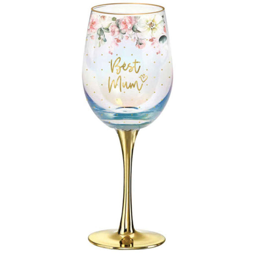 Stemmed wine glass for Mum with Beautiful Inside/Out design