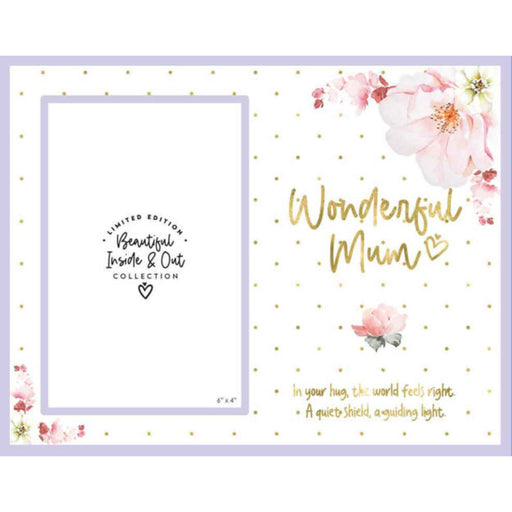 Lilac photo frame for Mum with Beautiful Inside/Out detailing