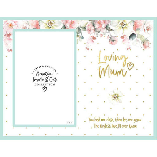 Mint green photo frame for Mum with Beautiful Inside/Out detailing