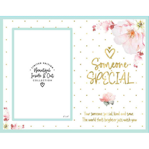 Mint green photo frame for someone special with Beautiful Inside/Out detailing