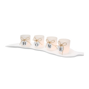 Ronis MDF Leaf Tray with Home Motif Candles 50cm – thumbnail