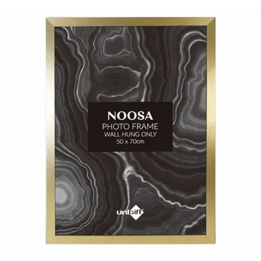 Gold MDF Noosa Frame 50x70cm for posters and art prints, modern metallic wall frame for gallery wall and feature wall décor