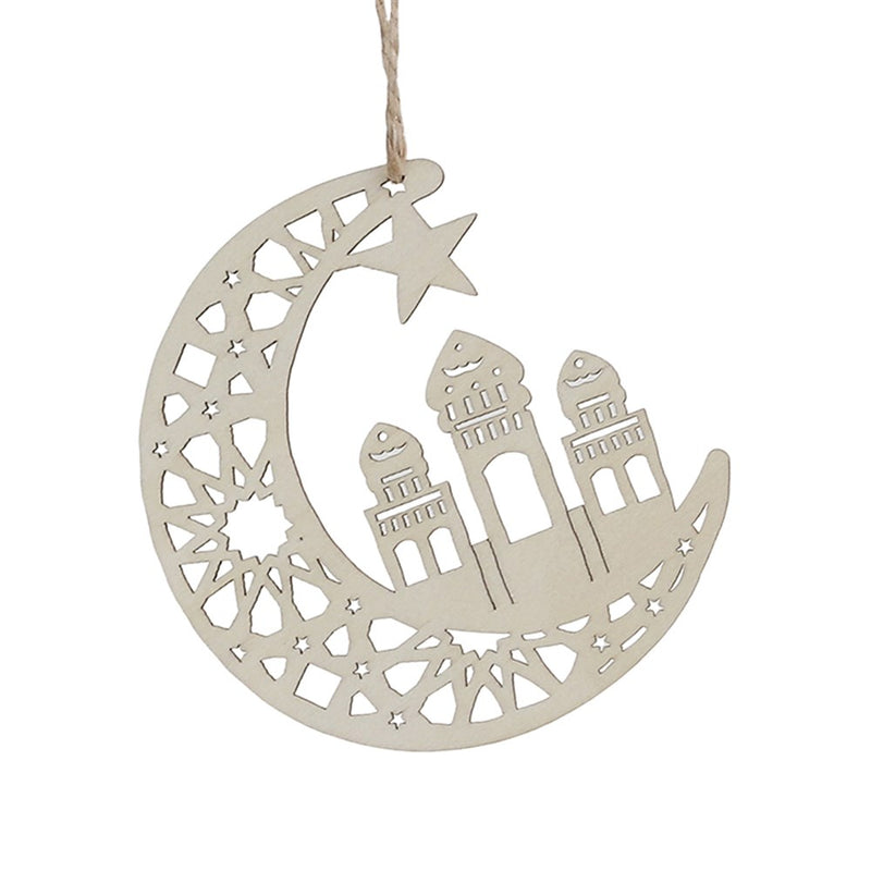 MDF Ramadan ornament 10cm for Eid and Ramadan home décor hanging decoration