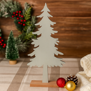 Mint MDF decorative Christmas tree 13.5x4x29cm tabletop ornament – thumbnail